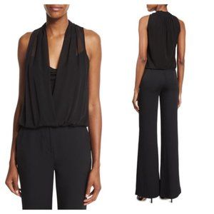 NWT DVF Diane Von Furstenberg Dara Silk Blouse XS Crossover Black